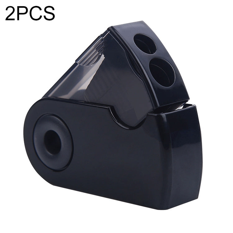 2 PCS Manual Push Pull Pencil Sharpener Single Hole Double Hole Multi-functional Office Stationery