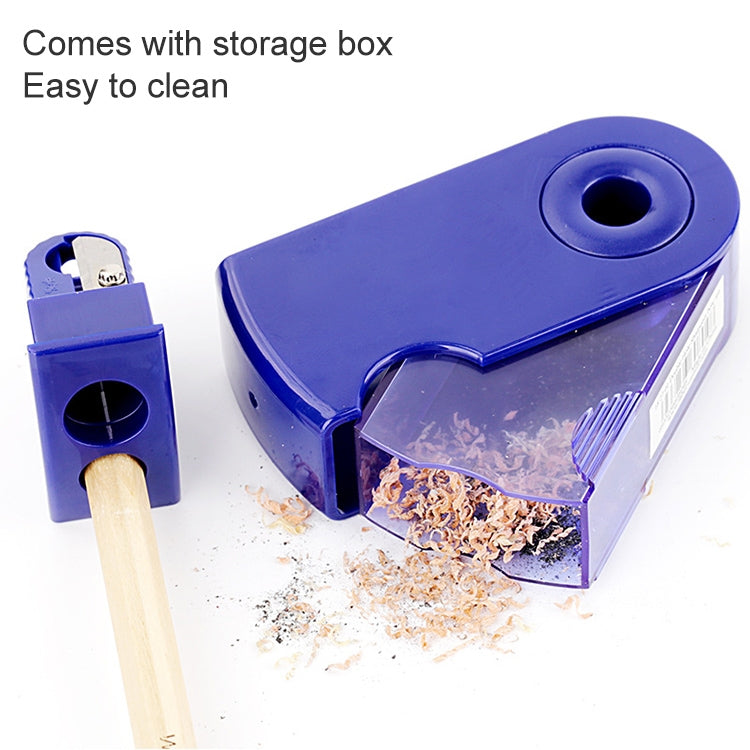 2 PCS Manual Push Pull Pencil Sharpener Single Hole Double Hole Multi-functional Office Stationery
