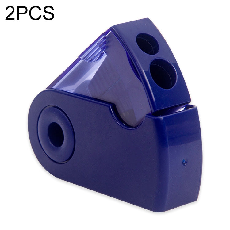 2 PCS Manual Push Pull Pencil Sharpener Single Hole Double Hole Multi-functional Office Stationery