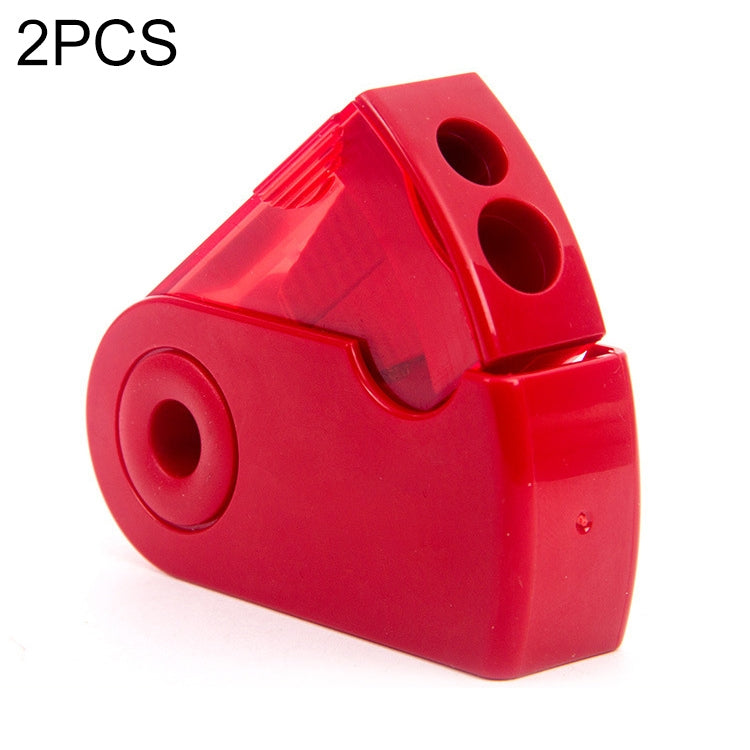 2 PCS Manual Push Pull Pencil Sharpener Single Hole Double Hole Multi-functional Office Stationery