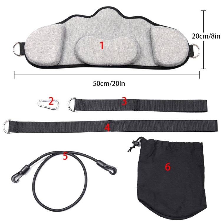 3 in 1 Neck Hammock Neck Stretcher, Hammock + Eye Mask + Drawstring Pocket, Specification:Light Gray