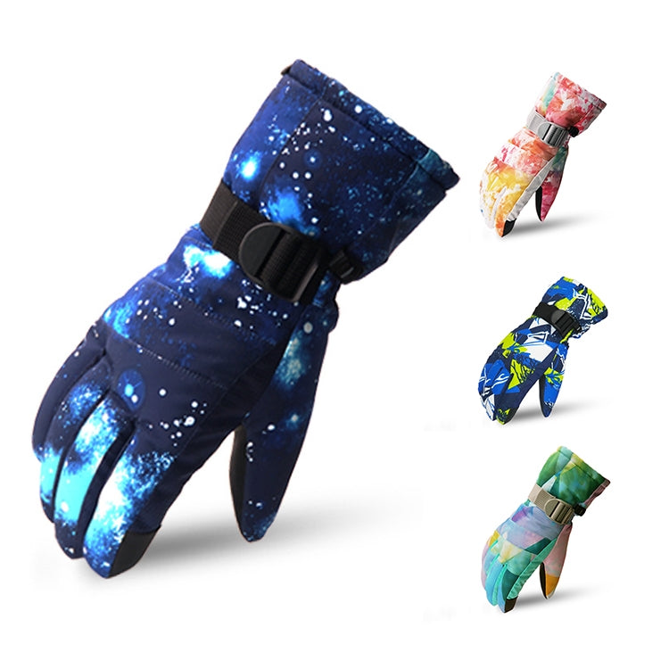 Touch Screen Skiing Gloves Thickened Anti-Skid Waterproof Velvet Gloves Windproof Warm Motorcycle Riding Gloves, Size: M