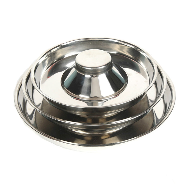 Pet Dog Food Bowl Dog Food Bowl Stainless Steel Slow Food Bowl Pet Supplies, Size:34cm