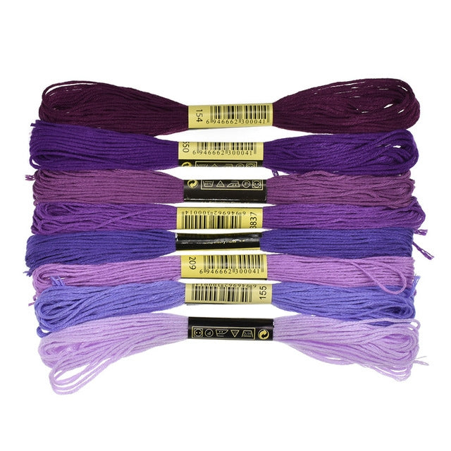 8 PCS DIY Hand Gradient Cross Stitch Embroidery Thread