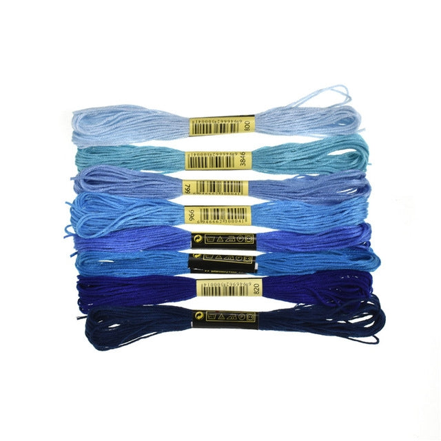 8 PCS DIY Hand Gradient Cross Stitch Embroidery Thread