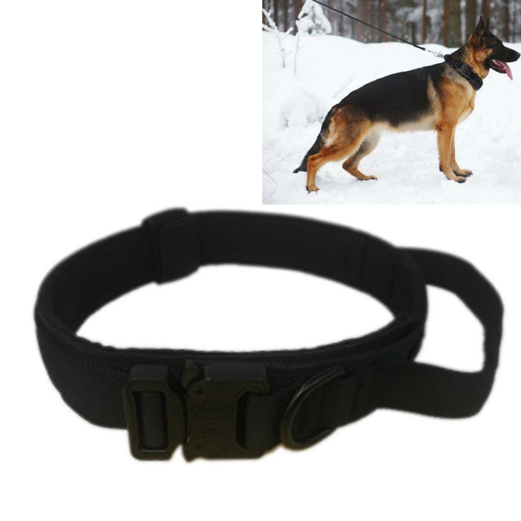 Nylon Thickened Large And Medium-Sized Dog Traction Collar Pet Collar, Size:M