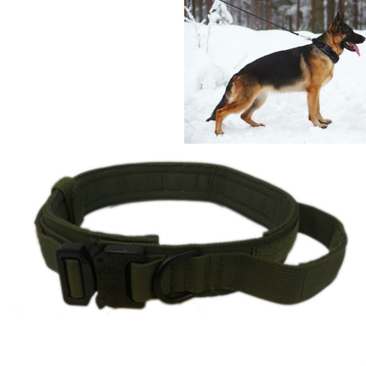 Nylon Thickened Large And Medium-Sized Dog Traction Collar Pet Collar, Size:M