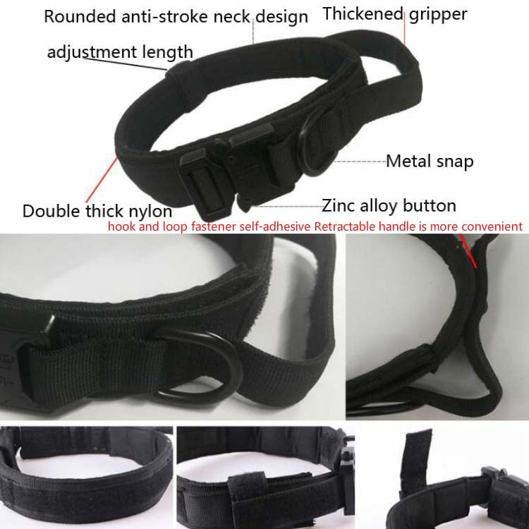 Nylon Thickened Large And Medium-Sized Dog Traction Collar Pet Collar, Size:M