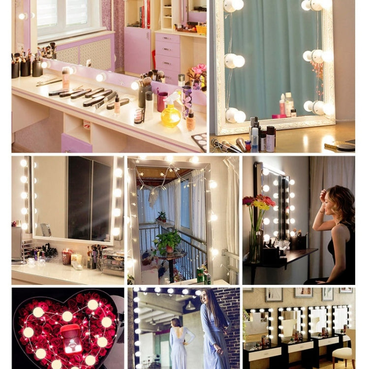 10 LEDs USB Mirror Front Light Three Color Temperature Hidden Wiring String Light