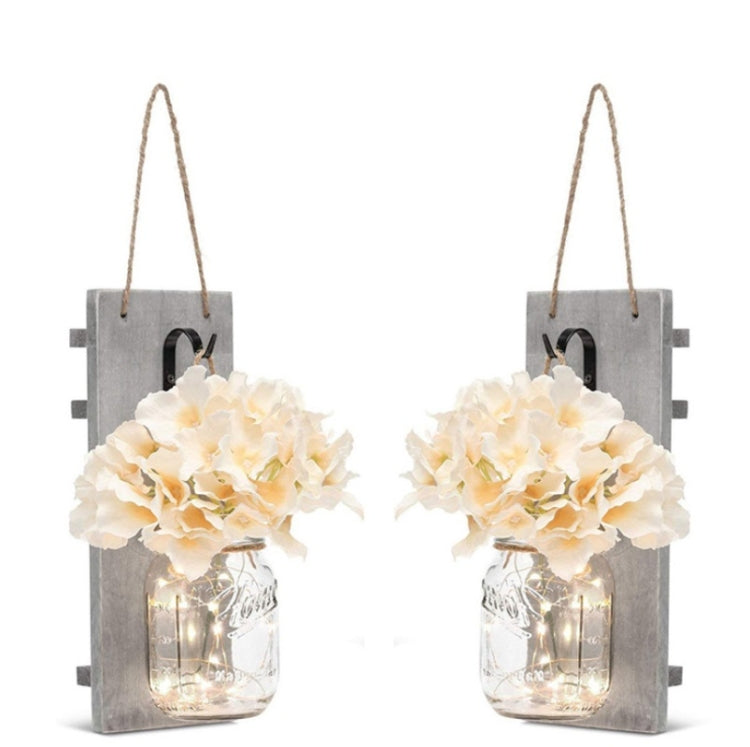 2 PCS / Set Retro Mason Jar Wall Lamp Outdoor Loft Bedroom Lamp Bottle