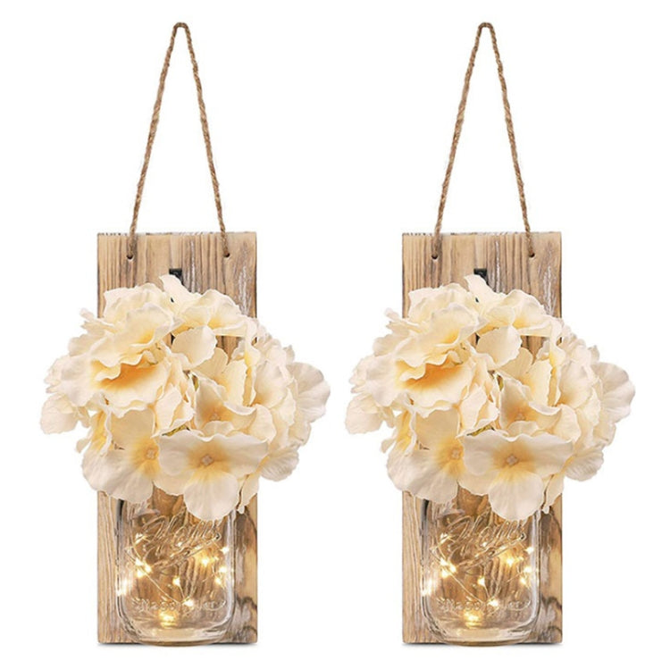 2 PCS / Set Retro Mason Jar Wall Lamp Outdoor Loft Bedroom Lamp Bottle