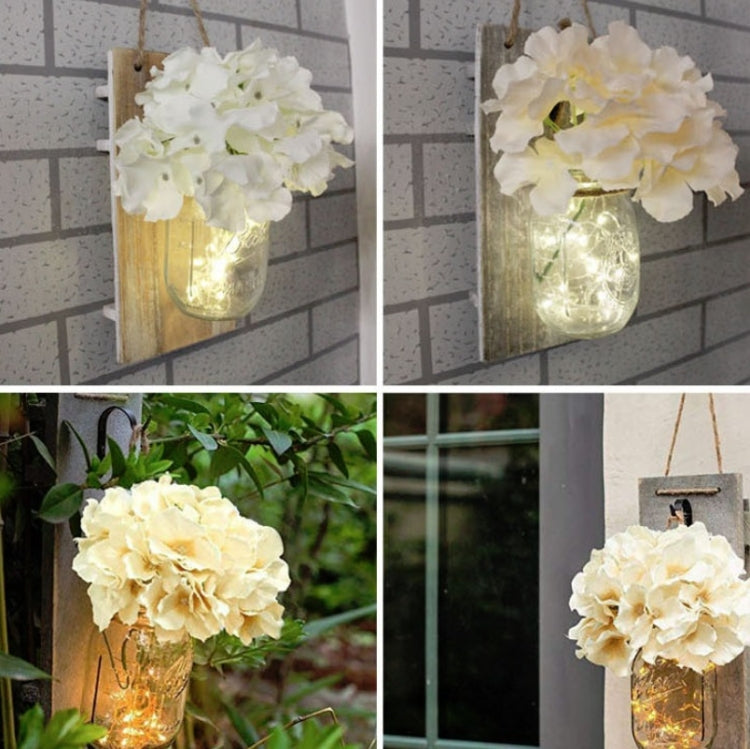 2 PCS / Set Retro Mason Jar Wall Lamp Outdoor Loft Bedroom Lamp Bottle