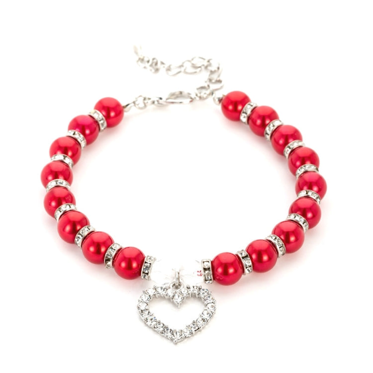 5 PCS Pet Supplies Pearl Necklace Pet Collars Cat and Dog Accessories, Size:M