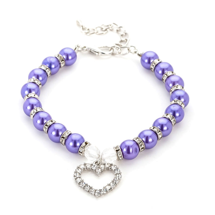 5 PCS Pet Supplies Pearl Necklace Pet Collars Cat and Dog Accessories, Size:M