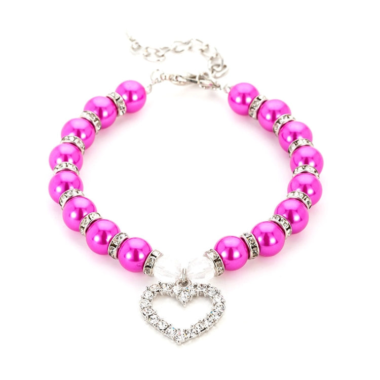 5 PCS Pet Supplies Pearl Necklace Pet Collars Cat and Dog Accessories, Size:M