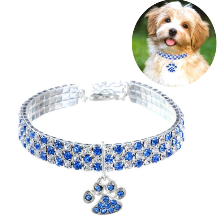 2 PCS Pet Collar Diamond Elastic Cat And Dog Necklace Jewelry, Size:M