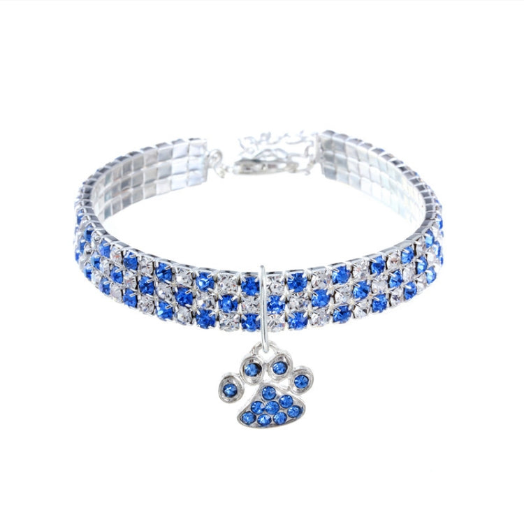 2 PCS Pet Collar Diamond Elastic Cat And Dog Necklace Jewelry, Size:M