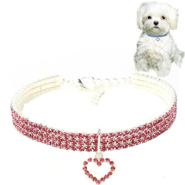 2 PCS Pet Supplies Elastic Love Cats And Dogs Accessories Pet Collars, Size:M
