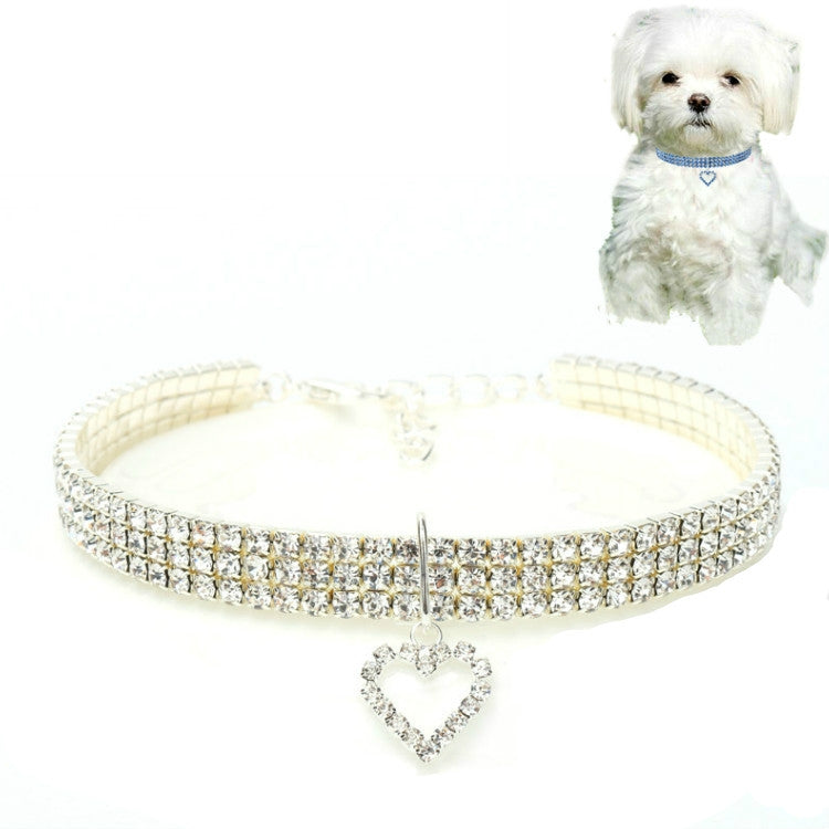 2 PCS Pet Supplies Elastic Love Cats And Dogs Accessories Pet Collars, Size:M
