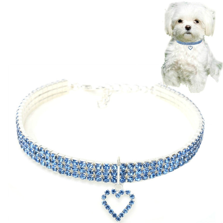 2 PCS Pet Supplies Elastic Love Cats And Dogs Accessories Pet Collars, Size:L
