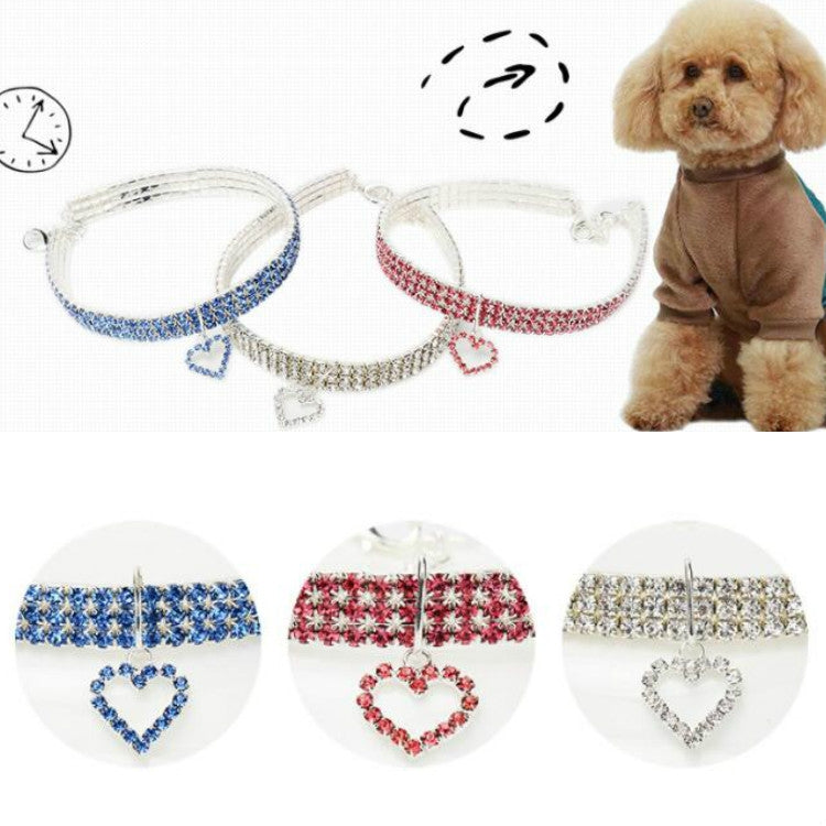 2 PCS Pet Supplies Elastic Love Cats And Dogs Accessories Pet Collars, Size:L