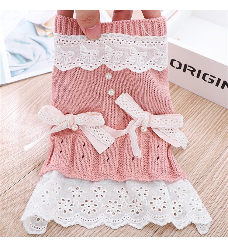 Autumn Puppy Clothes Teddy Bichon Hiromi Autumn And Winter Clothes Thick Wool Skirt, Size: XL