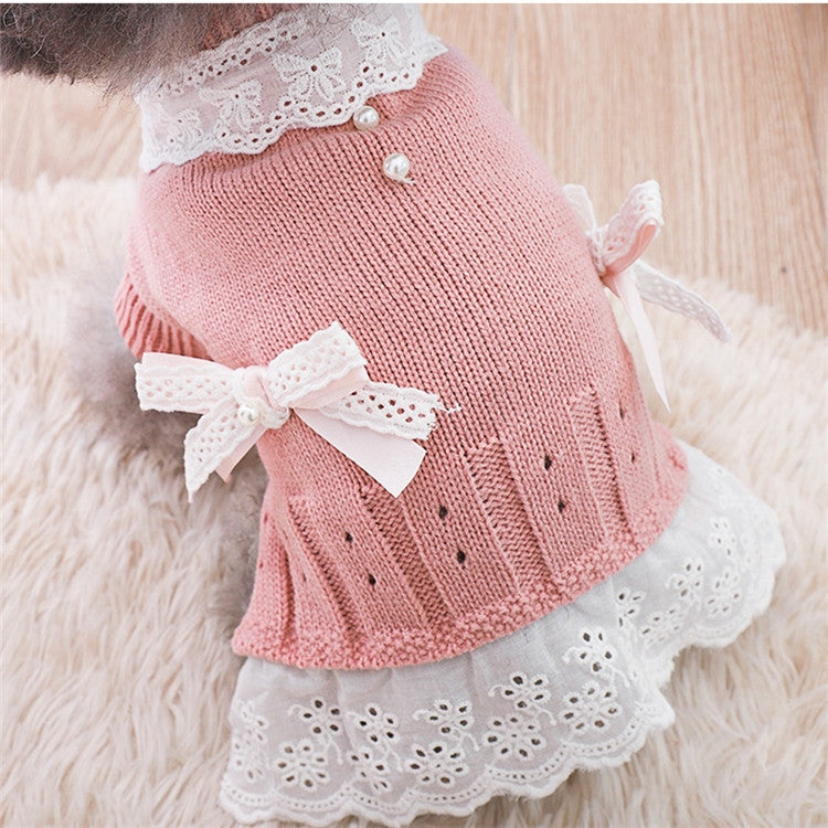 Autumn Puppy Clothes Teddy Bichon Hiromi Autumn And Winter Clothes Thick Wool Skirt, Size: XL