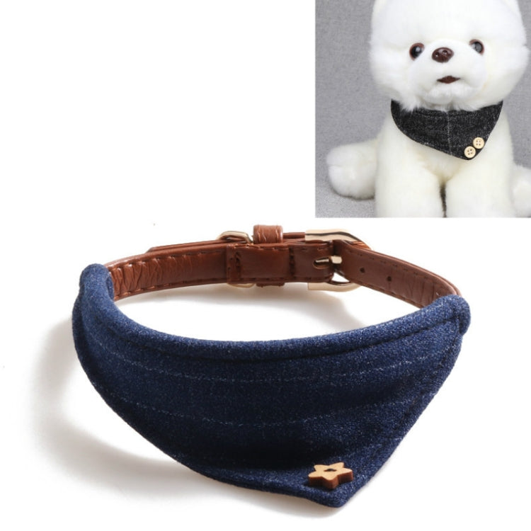 2 PCS Dog Collars Pet PU Triangle Collars, Specification: 1.3x42cm