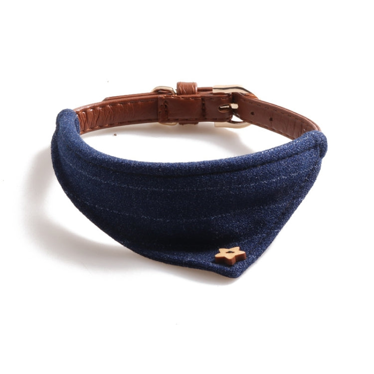 2 PCS Dog Collars Pet PU Triangle Collars, Specification: 1.3x42cm