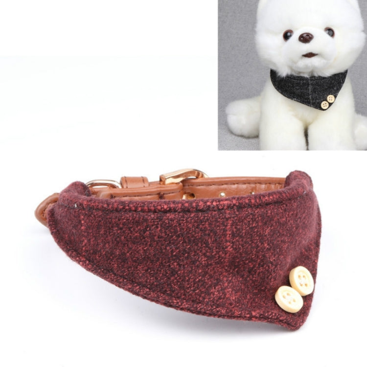 2 PCS Dog Collars Pet PU Triangle Collars, Specification: 1.3x42cm