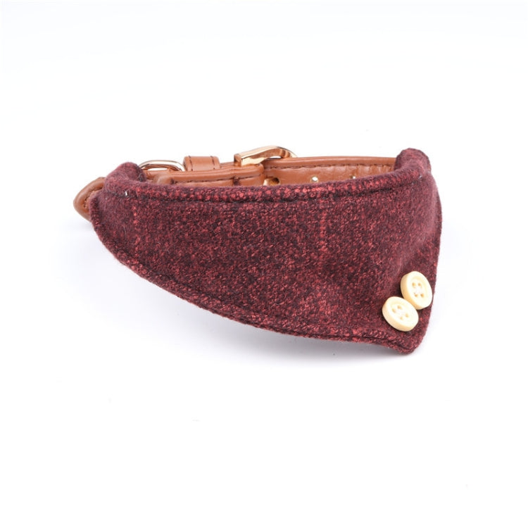 2 PCS Dog Collars Pet PU Triangle Collars, Specification: 1.3x42cm