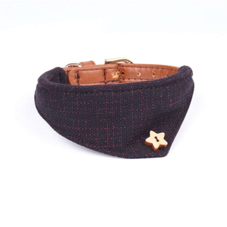 2 PCS Dog Collars Pet PU Triangle Collars, Specification: 1.3x42cm