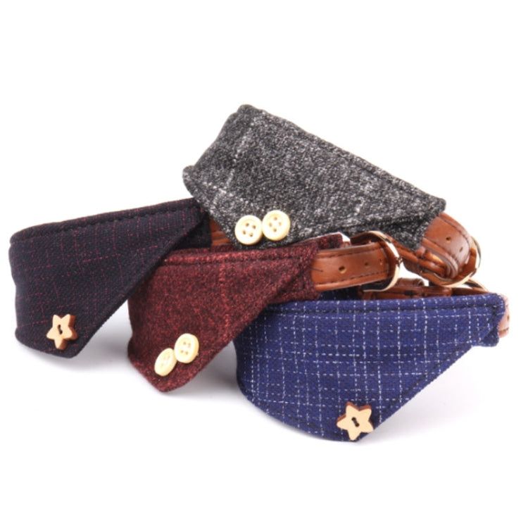 2 PCS Dog Collars Pet PU Triangle Collars, Specification: 1.3x42cm
