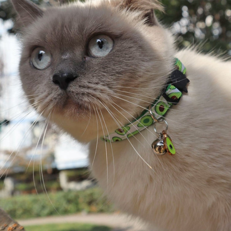 4 PCS Pet Webbing Fruit Cat Collar With Fruit Accessories Bell Pet Collar, Size:1x28cm