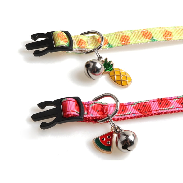 4 PCS Pet Webbing Fruit Cat Collar With Fruit Accessories Bell Pet Collar, Size:1x28cm