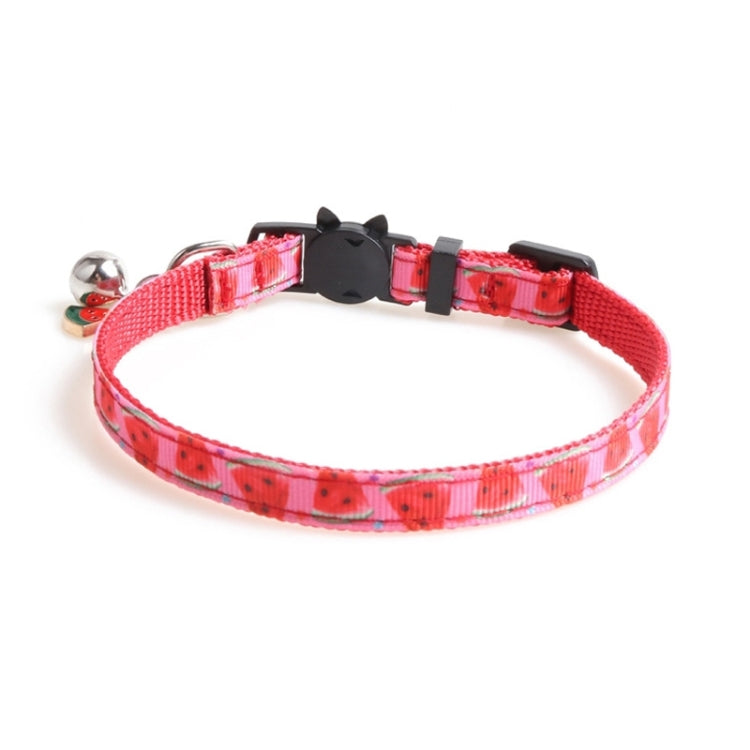 4 PCS Pet Webbing Fruit Cat Collar With Fruit Accessories Bell Pet Collar, Size:1x28cm