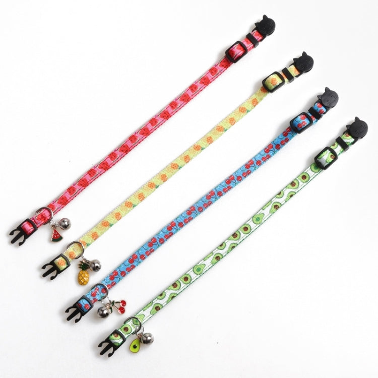 4 PCS Pet Webbing Fruit Cat Collar With Fruit Accessories Bell Pet Collar, Size:1x28cm