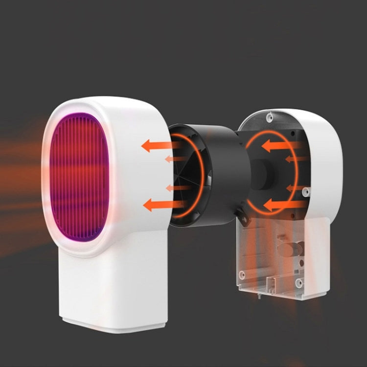 Smart Small Home Desktop Electric Heater, Style:Starry Sky  Black