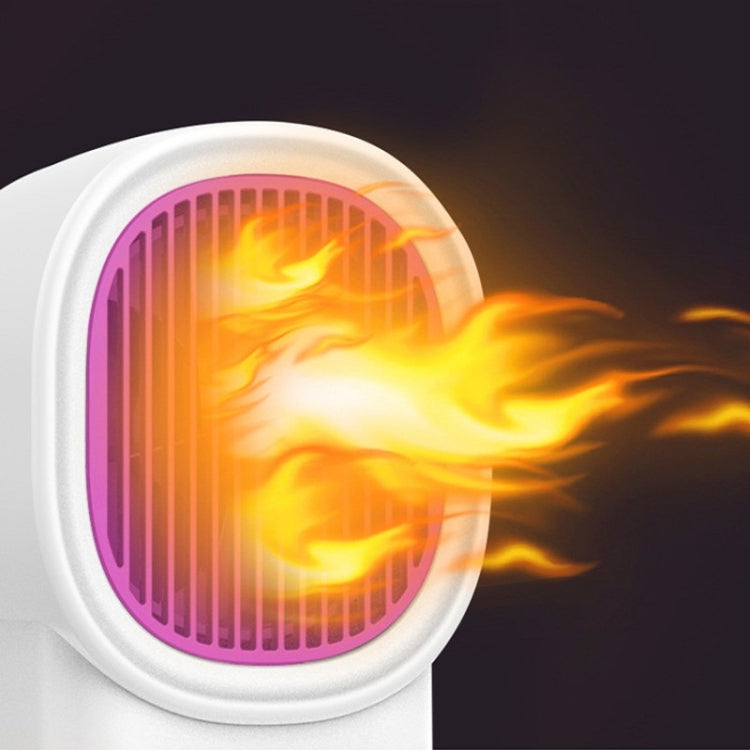 Smart Small Home Desktop Electric Heater, Style:Starry Sky  Black