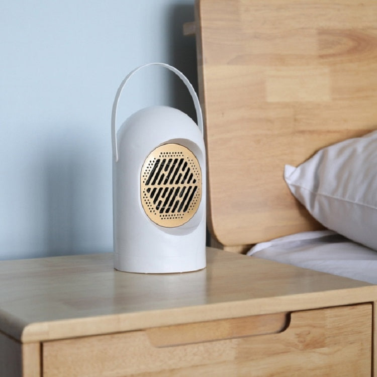 Smart Small Home Desktop Electric Heater, Style:Little Dull White