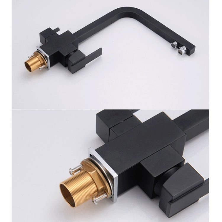 Copper Kitchen Sink Hot&Cold Water Purifier Faucet, Specification: Black