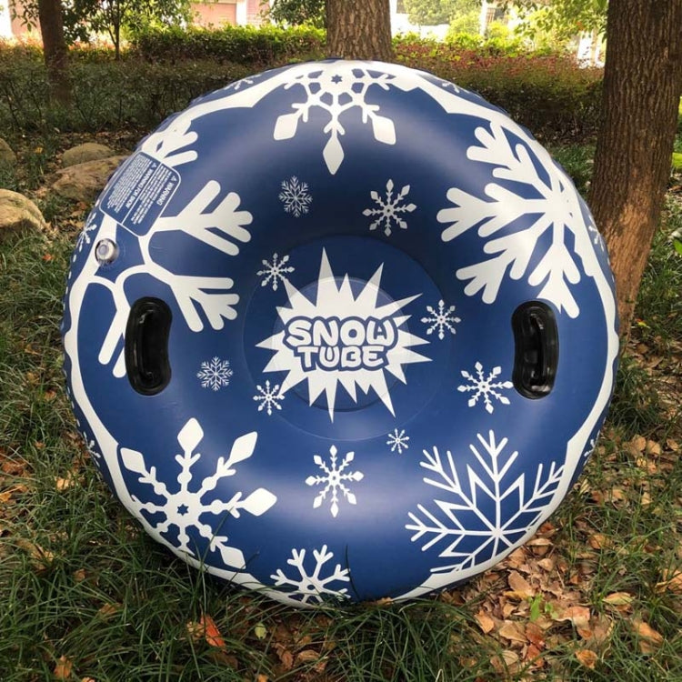 100cm Snowflake Pattern Inflatable Ski Ring PVC Snow Toy Sled Ring