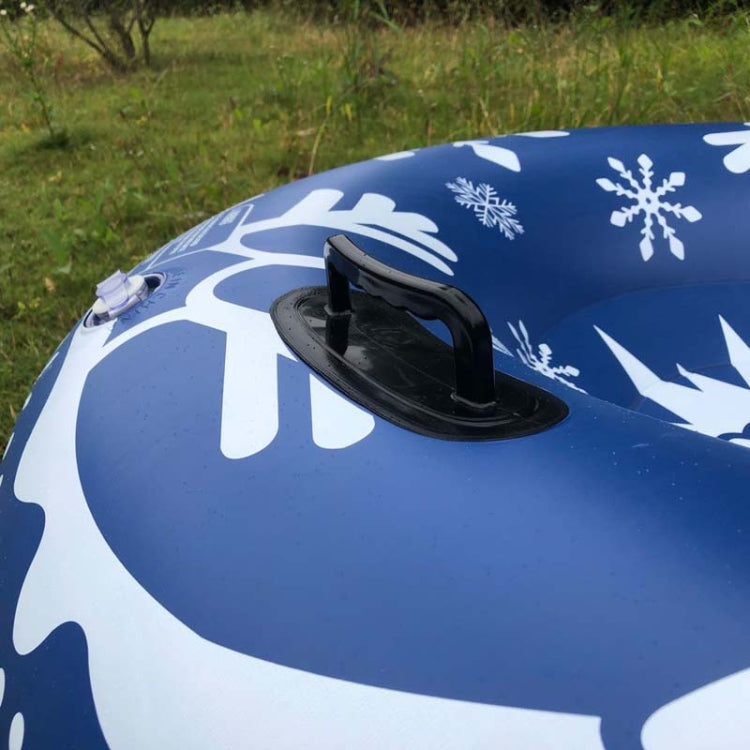 100cm Snowflake Pattern Inflatable Ski Ring PVC Snow Toy Sled Ring