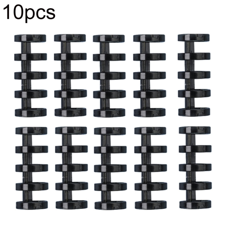 KW-TRIO5 10pcs Grommet Binder Segmented Plastic Binding Rings, Size:10mm