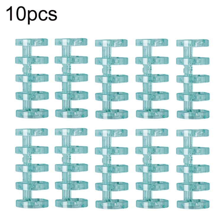 KW-TRIO5 10pcs Grommet Binder Segmented Plastic Binding Rings, Size:10mm
