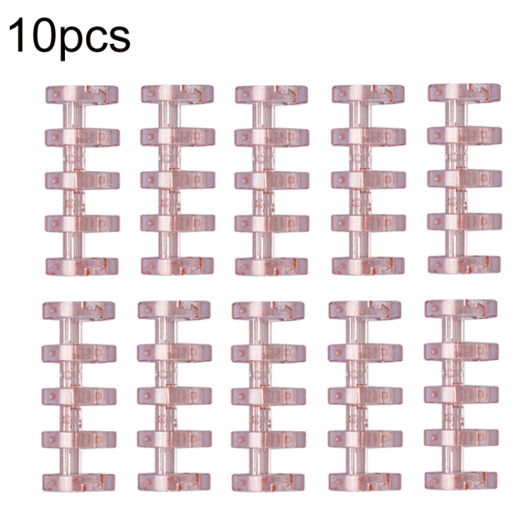 KW-TRIO5 10pcs Grommet Binder Segmented Plastic Binding Rings, Size:10mm