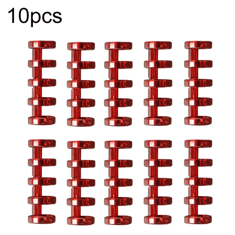 KW-TRIO5 10pcs Grommet Binder Segmented Plastic Binding Rings, Size:10mm