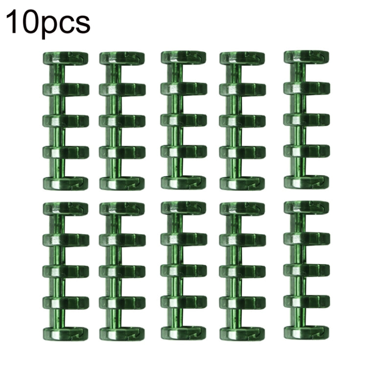 KW-TRIO5 10pcs Grommet Binder Segmented Plastic Binding Rings, Size:10mm