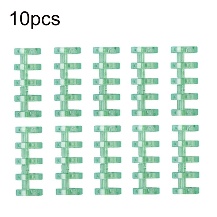 KW-TRIO5 10pcs Grommet Binder Segmented Plastic Binding Rings, Size:10mm