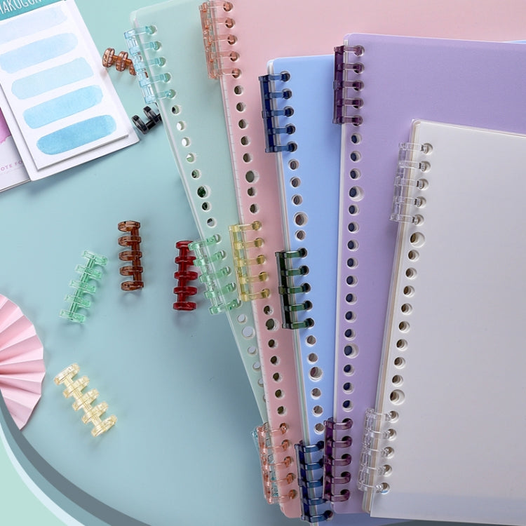 KW-TRIO5 10pcs Grommet Binder Segmented Plastic Binding Rings, Size:10mm